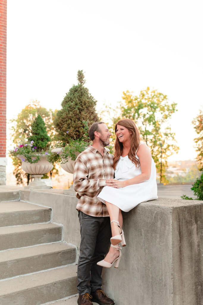 Golden Hour Engagement Session at The Monastery Event Center